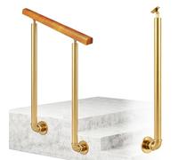 Deck & Patio Gold Stair Baluster, Single Anti-Rust Metal Handrail Post | 270° Angle Adjustable Column For Outdoor Wood Deck Steps, Handrail Excluded(80cm(31.5in))