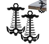 Deck Pegs - Aluminum Spring Tent Stakes, Wind Resistant Fishbone Shape Deck Tie Down Naceture Anchors | Adaptable Camping Accessories For Picnic Boating Outdoor Camping Hiking Women Men Teens, lemon