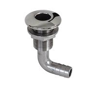 Talamex - 25mm Stainless Steel 90 Degree Skin Fitting - 1 inch Hose - 17.613.003
