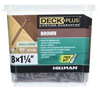 Deck Plus Wood Screws, Brown Exterior Screws, 1-1/4" x #8, 5lb
