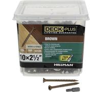 Deck Plus Wood Screws, Brown Exterior Screws, 2-1/2" x #10, 5lb