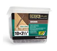 Deck Plus Wood Screws, Brown Exterior Screws, 3-1/2" x #10, 5lb