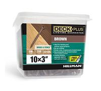 Deck Plus Wood Screws, Brown Exterior Screws, 3" x #10, 5lb