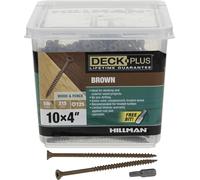 Deck Plus Wood Screws, Brown Exterior Screws, 4" x #10, 5lb