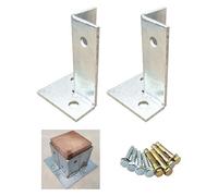 Deck Post Base Adjustable Post Anchor Base Height (100-200) mm Pack of 2(2pcs,Height 100mm)