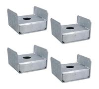 Deck Post Base Holder Pillar Foot Bracket 100mm x 100mm Pergola Canopy 4PK