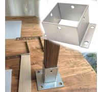 Deck Post Bracket Dia 4 8 10 15 20 Cm, Rugged 304 Stainless Steel Post Base Anchor For Fence, Porch, Railing Support, Strong Stability Cement Post Base Pergola Kit(10.5 X 8cm/4.1 x 3.1in)
