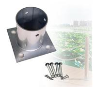 Deck Railing Post Side Mounting Brackets, Posts Support Pack for Fix Fence/Flag Round Posts, Sturdy Construction Pergola Brackets Kit Post Base with Screws(Dia 30 x 40MM/1.2 x 1.6IN)