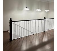 Deck Safety Net 65 x 140 cm Tear-Resistant, High Transparency, Multifunctional, with No Drilling, Balcony Safety Protection Net, Railing Stairs Netting for Railing Child, White