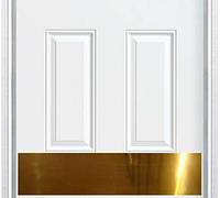 Deck the Door Decor | Door Kick Plate - Anodized Aluminum - Screw Mount - Satin Black, Satin Nickel, Shiny Brass & Oil Rubbed Bronze Finish - Many Sizes (6x34", Shiny Brass)