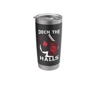 Deck The Halls Ace Blackjack Gambling Classic Blackjack Stainless Steel Insulated Tumbler