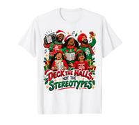 Deck the Halls Not the Stereotypes Diverse Christmas Value Graphic T-Shirt