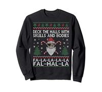 Deck The Halls With Skulls And Bodies Viking Christmas Ugly Sweatshirt