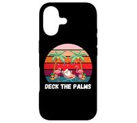 Deck the Palms - Christmas in July Santa Drinking a Cocktail Case for iPhone 17