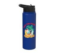 Deck the Palms Dabbing Santa - Xmas Tropical Beach Surfing Stainless Steel Insulated Water Bottle