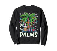 Deck The Palms Family Vacation Christmas Palm Tree Xmas Sweatshirt