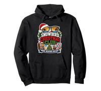 Deck The Palms Tropical Christmas Beach Snow Birds Santa Pullover Hoodie