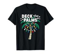 Deck The Palms Tropical Christmas Lights T-Shirt