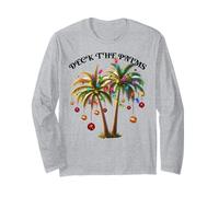 Deck The Palms Tropical Christmas Xmas Lights Palm Tree Kids Long Sleeve T-Shirt