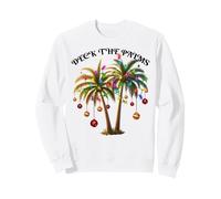 Deck the Palms Tropical Christmas Xmas Lights Palm Tree Kids Sweatshirt
