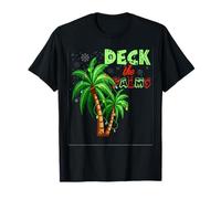 Deck The Palms Tropical Xmas Palm Tree Lights T-Shirt