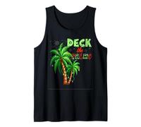 Deck The Palms Tropical Xmas Palm Tree Lights Tank Top