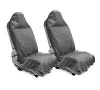 DECKALY Waterproof Sweating Car Seat Cover for Post Gym Workout, Running, Swimming, Beach and Hiking, Universal Fit Non-Slip Bucket Seat Protector for Cars SUV Trucks, Machine Washable (2pcs Grey)