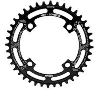 DECKAS Round Chainring 104BCD 40T 42T 44T 46T 48T 50T 52T Narrow Wide Chainring for 7 8 9 10 11 12 Speed Chains (Round Black, 46T)