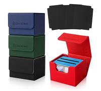 DeckDwell 4 Pack MTG Commander Deck Box Set with 50 Card Sleeves