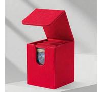DeckDwell Card Deck Box for MTG, TCG, Fits 100+ Sleeved Cards, Red