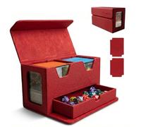DeckDwell Double deck box, mtg commander box with 2 Commander Display & 1 Dice Tray, Fits 200+ Double Sleeved, tcg deck box for CCG TCG Sports