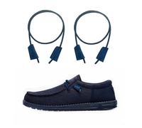 DECKER Elastic Shoelaces Strings No tie shoelace Replacement Laces for Hey Dude Shoes, Blue, 16"(41 cm)