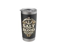 Deckhand Maritime Crew Ocean Life Work and Saltwater Pride Stainless Steel Insulated Tumbler