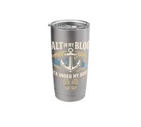 Deckhand Maritime Crew Ocean Life Work and Saltwater Pride Stainless Steel Insulated Tumbler