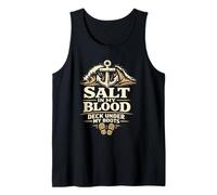 Deckhand Maritime Crew Ocean Life Work and Saltwater Pride Tank Top
