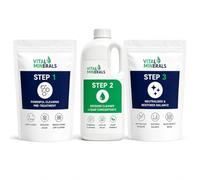 Decking Cleaner & Restorer Kit 2m2 Sample Pack, 3 Step Wood Deck Cleaner for Algae, Moss & Grime, Natural Wood Treatment System