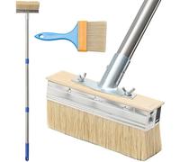 Decking Paint Brush with 64 INCH Long Handle, 8" Paint Applicator Brush Included for Woodstains, Adjustable Deck Stain Brushes for Decking, Paints Stains, Fence Wall Furniture