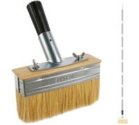 Decking Paint Brush with Long Handle, Adjustable Deck Stain Applicator with Thick Bristles, Block Staining Brushes for Outdoor Wood Floor Fence, Deck Coating, Fence and Decking Brush (5.6")