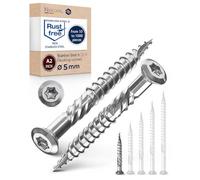 Decking Screws 5x80 mm Marine Grade 316 Stainless Steel Torx Wood Screws Partial Thread Outdoor Deck Screws Rust Resistant - NietFullThings Pack of 250