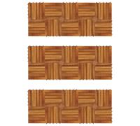 Decking Tiles Vertical Pattern 30 x 30 cm Acacia Set of 30