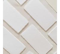 Deckle Papers® Wedding Invitation, Baby Shower Invitation Card, Handmade Deckle Edge Cotton Paper, Drawing, Calligraphy, Painting Paper, Khadi Lokta Rag Paper 150gsm Blank Card Stock (Pack of 50)