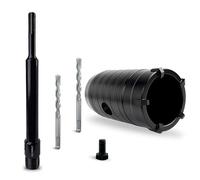 DECKRKAT 1-1/2" Concrete Hole Saw Kit,Electroplated Black Quenching Tech,Heavy-Duty Thickened Alloy Teeth,SDS Plus Shank & 2 Center Bits for Concrete,Brick,Stone...