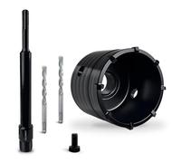 DECKRKAT 2-1/2" Concrete Hole Saw Kit,Electroplated Black Quenching Tech,Heavy-Duty Thickened Alloy Teeth,SDS Plus Shank & 2 Center Bits for Concrete,Brick,Stone...