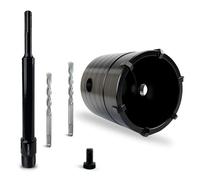 DECKRKAT 2-1/8" Concrete Hole Saw Kit,Electroplated Black Quenching Tech,Heavy-Duty Thickened Alloy Teeth,SDS Plus Shank & 2 Center Bits for Concrete,Brick,Stone...