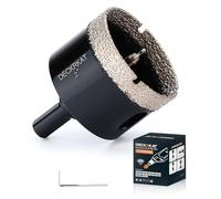 DECKRKAT 2" Diamond Hole-Saw Bits with Pilot Drill Bit - 2" Diamond Tipped Tile Hole Saws with Guiding Bit Accurate Drilling for Porcelain Tile Ceramic Pottery Granite Stone Glass Bottles 50mm