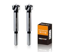 DECKRKAT 2-Piece 11/16" Forstner Drill Bits - Smooth Flat Bottom Drill Bits for Wood, Hard & Soft Wood Drilling, 3/8" Shank Fits Drills/Drill Presses.