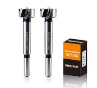DECKRKAT 2-Piece 13/16" Forstner Drill Bits - Smooth Flat Bottom Drill Bits for Wood, Hard & Soft Wood Drilling, 3/8" Shank Fits Drills/Drill Presses.
