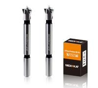 DECKRKAT 2-Piece 9/16" Forstner Drill Bits - Smooth Flat Bottom Drill Bits for Wood, Hard & Soft Wood Drilling, 3/8" Shank Fits Drills/Drill Presses.