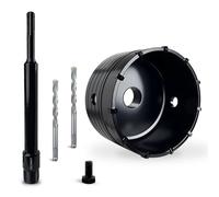DECKRKAT 3-3/4" Concrete Hole Saw Kit,Electroplated Black Quenching Tech,Heavy-Duty Thickened Alloy Teeth,SDS Plus Shank & 2 Center Bits for Concrete,Brick,Stone...