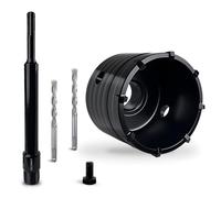 DECKRKAT 3" Concrete Hole Saw Kit,Electroplated Black Quenching Tech,Heavy-Duty Thickened Alloy Teeth,SDS Plus Shank & 2 Center Bits for Concrete,Brick,Stone...
